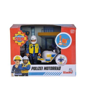 Motocicletă de poliție cu figurină Malcolm Fireman Sam, 3+ ani