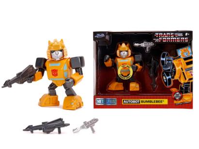 Figurină Transformers Bumblebee G1 din metal, cu lumini și accesorii