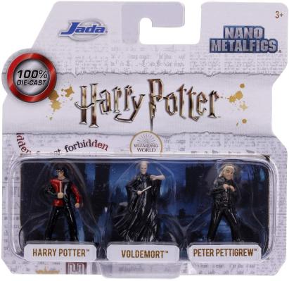 Set 3 nano figurine Harry Potter din metal, 4 cm, Harry, Voldemort și Wormtail