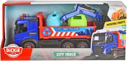 Camion automacara de reciclare Dickie Volvo 23 cm cu brat mobil