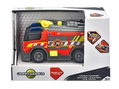 Mașină de pompieri Dickie 15 cm cu tun de apă, lumini și sirenă