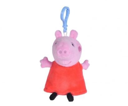 Breloc din plus Peppa Pig 10 cm, jucarie moale pentru copii