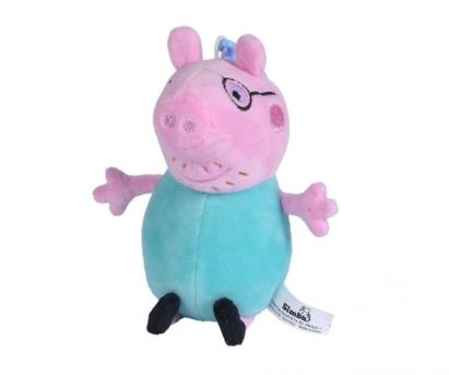 Breloc plus Daddy Pig Peppa Pig, jucarie moale 10 cm pentru copii