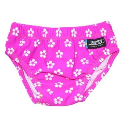 Slip de baie pentru copii Swimpy XL, model floral roz
