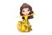 Figurină Disney Princess Belle cu rochiță aurie din metal, 10 cm