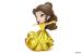 Figurină Disney Princess Belle cu rochiță aurie din metal, 10 cm
