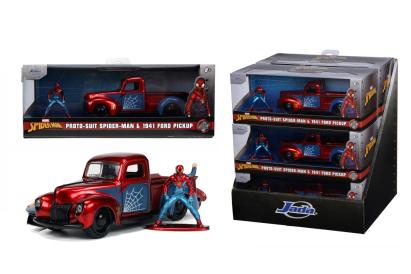 Set mașinuță metalică Ford Pick Up 1:32 cu figurină Spider-Man