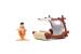 Set masinuta metalica Flintmobile 1:32 cu figurina Fred Flintstone