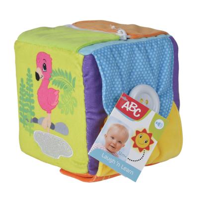 Cub educativ moale pentru bebelusi cu sisteme de inchidere, 13 cm