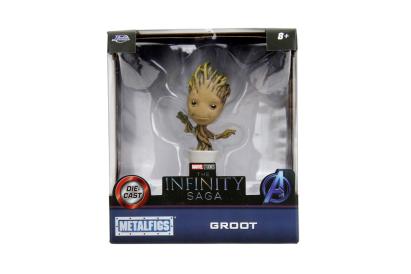 Figurină metalică Groot Marvel, 10 cm, pentru colecție