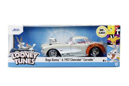 Masinuta metalica Bugs Bunny Chevrolet Corvette 1957, scara 1:24