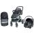 Carucior 3 in 1 Kidscare Veneto gri, landou, parte sport si scoica