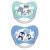 Set 2 suzete Family cu tetina din latex natural, forma anatomica, tetina ortodontica, cu inel, 5-18 luni, nip 31001