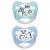 Set 2 suzete Family cu tetina din latex natural, forma anatomica, tetina ortodontica, cu inel, 5-18 luni, nip 31001