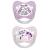 Set 2 suzete Family cu tetina din latex natural, forma anatomica, tetina ortodontica, cu inel, 5-18 luni, nip 31001