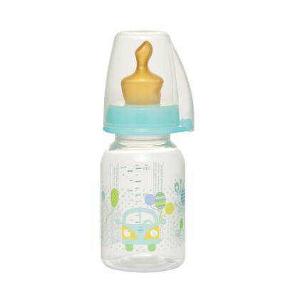 Biberon anti-colici NIP din PP cu tetina latex natural, 125 ml, 0-6 luni
