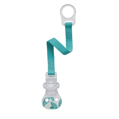 Lant cu inel de prindere din silicon pentru suzete, banda textila, 0+ luni, nip 37001