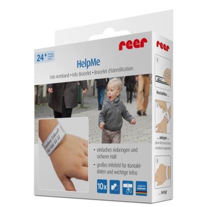 Bratara de identificare copii Reer HelpMe, reglabila, 10 bucati