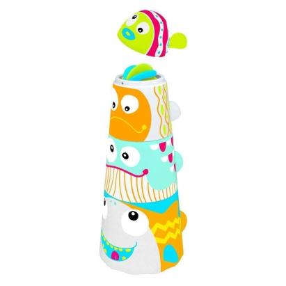 Jucărie de baie tip fântână ESCABBO cu 4 cănițe colorate, 18 luni+