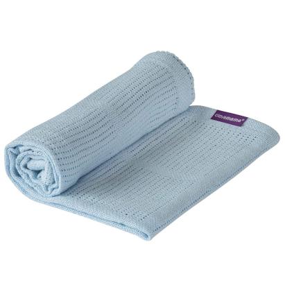 Păturică pentru bebeluși din bumbac organic 120x140 cm, bleu, Clevamama