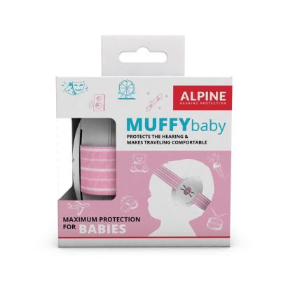 Casti antifonice pentru bebelusi Alpine Muffy Baby, SNR 23 dB, roz