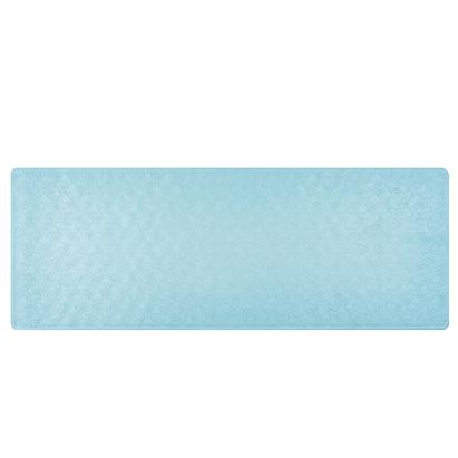Covoras de baie antialunecare cu ventuze, din cauciuc natural, antibacterian, dreptunghiular, 97 x 36 cm, albastru, MyHappyBath Mat XL, Reer 76033