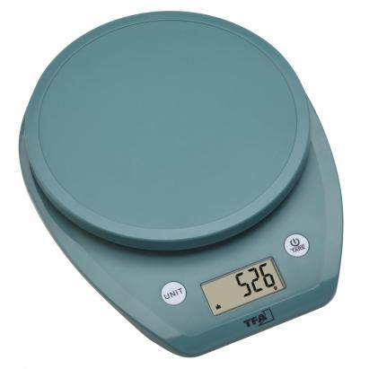 Cantar digital de bucatarie TFA Mochi, LCD, 5 kg, turcoaz