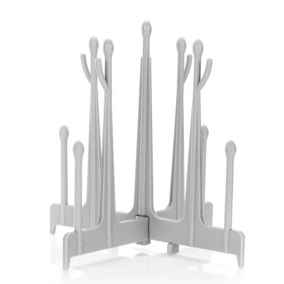 Suport pliabil pentru uscare biberoane si accesorii, 9 pozitii, Reer