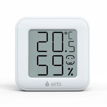 Termohigrometru digital de camera AirBi SMILE, LCD, memorie, magnet