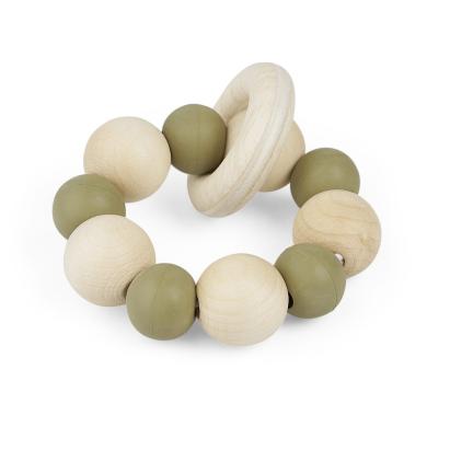 Jucărie de apucare din lemn și cauciuc natural pentru dentiție, Grunspecht