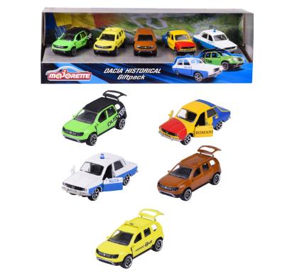 Set 5 mașinuțe metalice Dacia Majorette, modele Duster și 1300, 7,5 cm