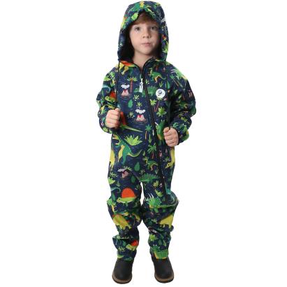Salopetă impermeabilă pentru copii KidsCare Dinozauri, mărimea 92