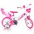 Bicicleta pentru copii Dino Bikes Little Heart 12 inch, alb si roz