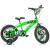 Bicicletă BMX pentru copii Dino Bikes 14 inch, verde, cu roți ajutătoare