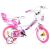 Bicicletă pentru copii Fairy Dino Bikes 12 inch, alb-roz