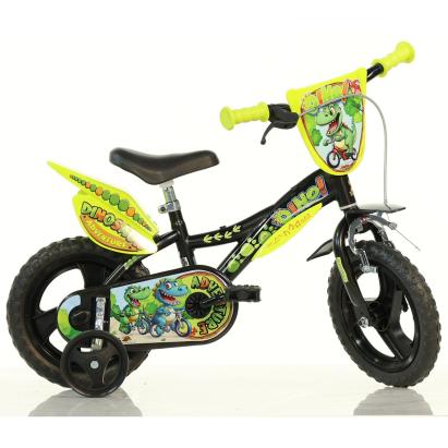 Bicicletă pentru copii Dino Bikes Dinosaur Adventure 12 inch, negru