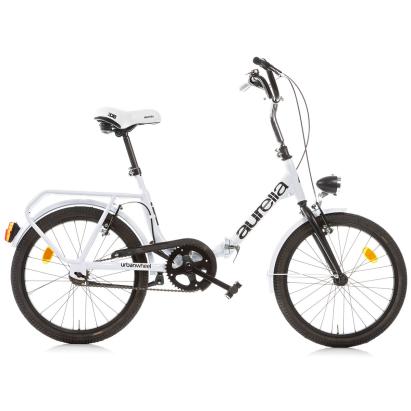 Bicicletă pliabilă pentru copii Aurelia Dino Bikes, 20 inch, alb