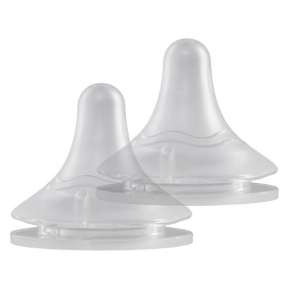 Set tetine din silicon KidsCare – 2 bucati, marimi 6 luni+, fara BPA