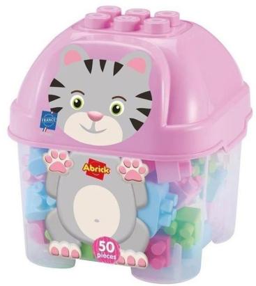 Set de construcție Ecoiffier Abrick Pisică, 50 piese, multicolor