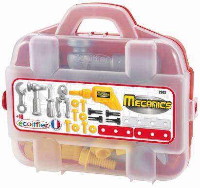 Set unelte mecanic pentru copii Ecoiffier, 20 piese, multicolor