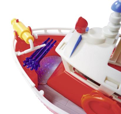 POMPIERUL SAM BARCA DE SALVARE TITAN CU FIGURINA SAM SI ACCESORII