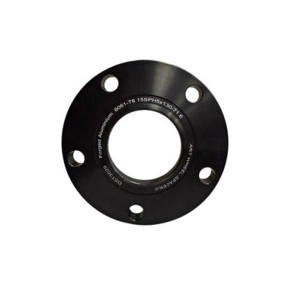 Distantier janta auto 15 mm 5x130, centrare 71.6, aluminiu forjat negru