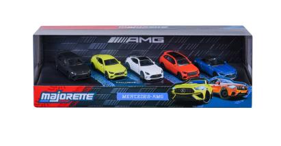 Set 5 masinute metalice Majorette Mercedes-AMG, 7,5 cm