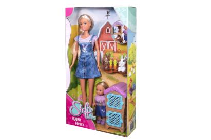 Set Steffi Love Familia Iepurașilor cu 2 păpuși și accesorii