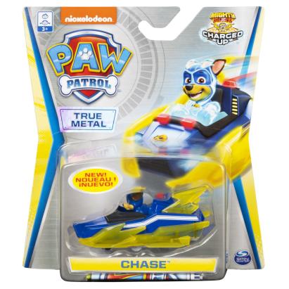 Masinuta metalica Paw Patrol Chase Charged Up True Metal