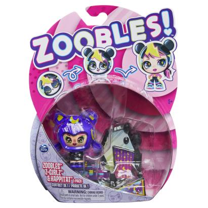 Figurina Zoobles Z-Girlz Pisicuta cu transformare si Happitat