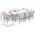 Set mobilier grădină cu perne, 9 piese, gri, poliratan GartenMobel Dekor