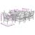 Set mobilier de grădină cu perne, 9 piese, negru, poliratan GartenMobel Dekor
