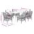Set mobilier de grădină cu perne, 7 piese, negru, poliratan GartenMobel Dekor