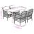 Set mobilier de grădină cu perne, 5 piese, negru, poliratan GartenMobel Dekor